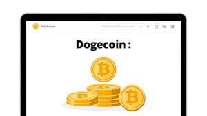 Футуристическая иллюстрация трендов крипто-кранов Dogecoin на 2026 год для пользователей сервиса Dogifaucet